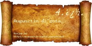 Augusztin Ágota névjegykártya