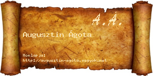 Augusztin Ágota névjegykártya